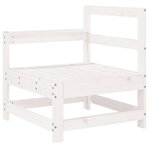 Emaga 7-cz. zestaw mebli ogrodowych, biały, lite drewno sosnowe na Arena.pl