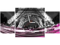 80X40CM ZEGAR KOLOROWO WIEŻĄ OBRAZ