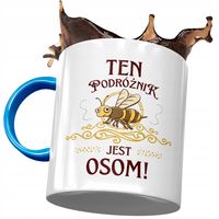 Kubek Błękitny Dla Podróżnika Podróżnik Jest Osom Z Nadrukiem Ze Zdjęciem