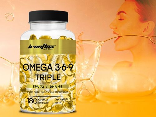 IRONFLEX OMEGA 3-6-9 TRIPLE 180 kaps KWASY TŁUSZCZOWE OLEJ RYBI + LNIANY na Arena.pl