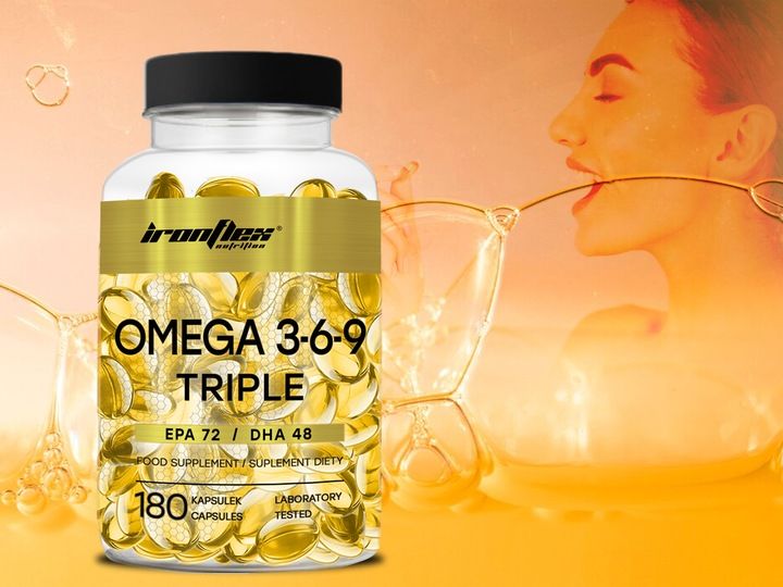 IRONFLEX OMEGA 3-6-9 TRIPLE 180 kaps KWASY TŁUSZCZOWE OLEJ RYBI + LNIANY zdjęcie 7