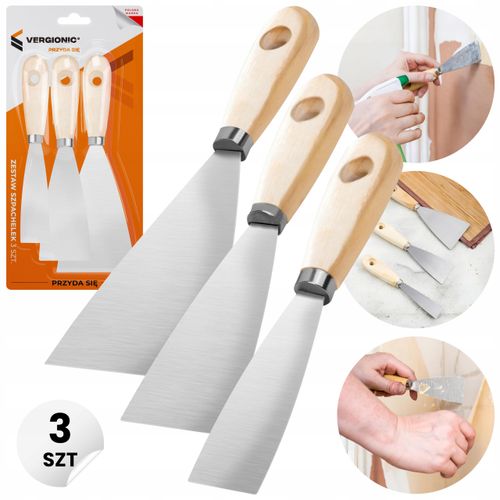 Zestaw szpachelek 3 szt. VERGIONIC do gładzi, malarskie, szpachle malarskie na Arena.pl