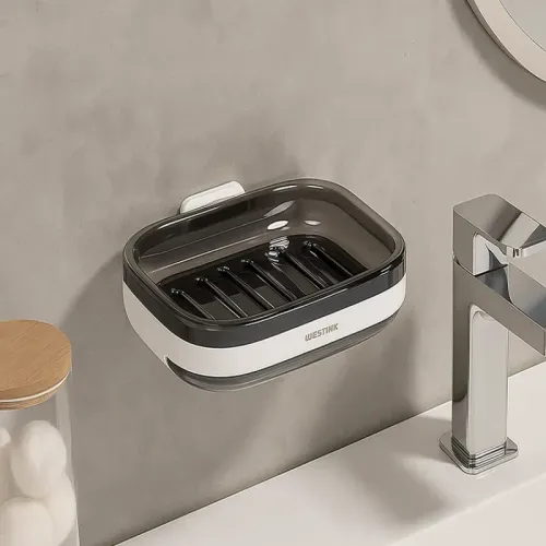 Mydelniczka na mydło pojemnik odpływ wody do kąpieli ścienna stojąca na Arena.pl