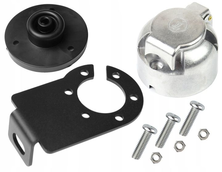 GNIAZDO PRZYCZEPY ALU +USZCZELKA +MOCOWANIE +ŚRUBY zdjęcie 1