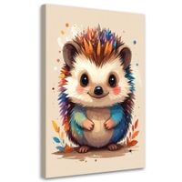 Obraz do pokoju dziecka niemowlaka, Mały jeż zwierzęta leśne