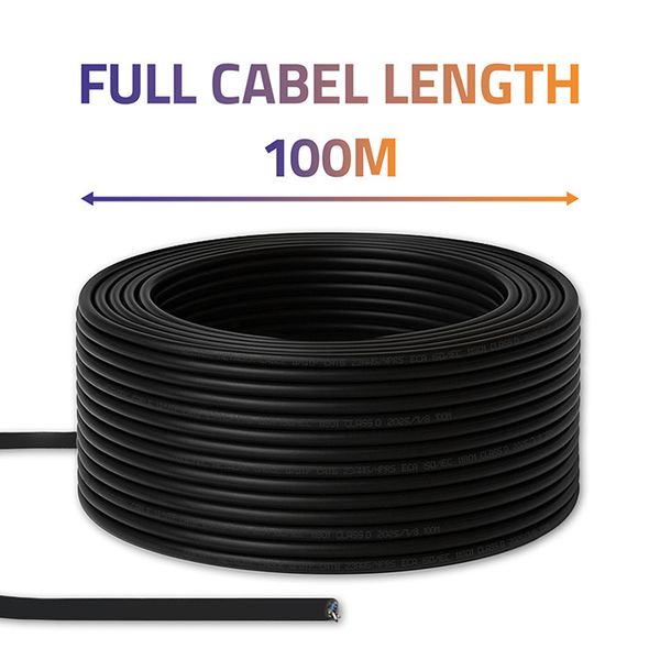 Qoltec Patchcord UTP CAT6 100m 1Gb/s Czarny zdjęcie 7