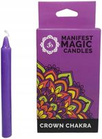 ZESTAW FIOLETOWYCH RYTUALNYCH ŚWIEC MANIFEST MAGIC CANDLES CZAKRA KORONY