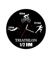 Zegar ścienny z płyty winylowej Triathlon 1/2 IM 38.8