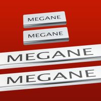 Listwa progowa RENAULT MEGANE MK4 Stal nierdzewna 304 połysk z czarnymi lit