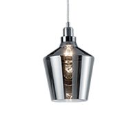 Szklana lampa wisząca Calais loftowa do kuchni nad wyspę czarna