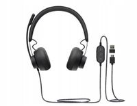 Słuchawki z mikrofonem Logitech Zone Wired czarne