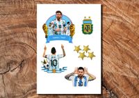 Wydruk cukrowy na tort A4 Messi piłka nożna napis DIY