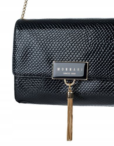 TOREBKA LISTONOSZKA MONNARI WIZYTOWA KOPERTÓWKA Czarna na łańcuszku na Arena.pl