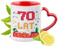 70 Urodziny Czerwony Z Uszkiem W Kształcie Serca Na Prezent