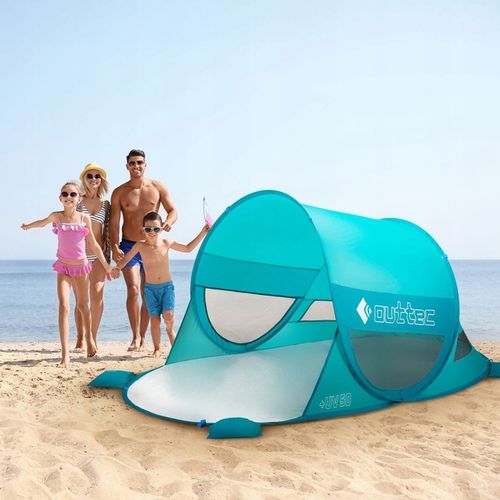 NAMIOT PLAŻOWY SAMOROZKŁADAJĄCY PARAWAN ZAMYKANY OKIENKO POP UP UV50 OUTTEC na Arena.pl