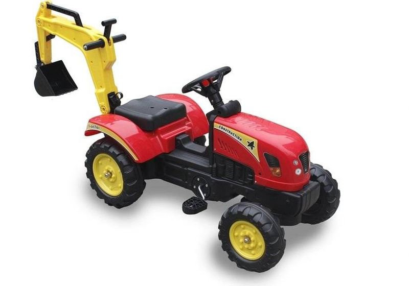 Traktor z Łyżką czerwony Pedały zdjęcie 1