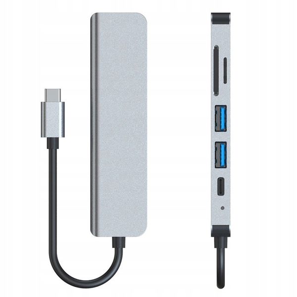 ROZDZIELACZ ADAPTER HUB HDMI TYPE-C USB-C SD MICRO-SD DO MACBOOK M1 M2 M3 zdjęcie 7