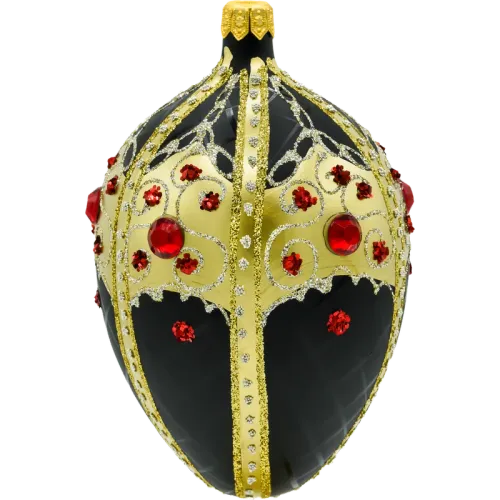 Ekskluzywne jajo Faberge ze złotym ornamentem: czarne na Arena.pl