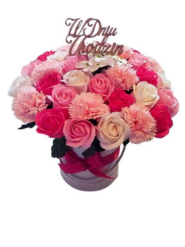 Flowerbox kwiaty mydlane prezent walentynki dzień kobiet urodziny na Arena.pl
