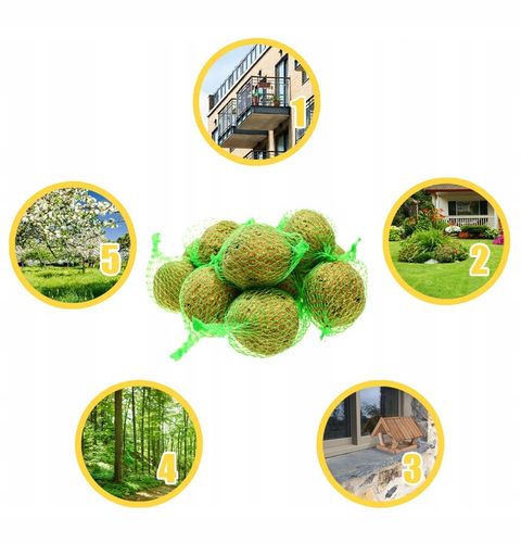 KULE TŁUSZCZOWE DLA PTAKÓW 100 SZTUK KARMA ZE SŁONECZNIK ZIARNO DO KARMNIK na Arena.pl