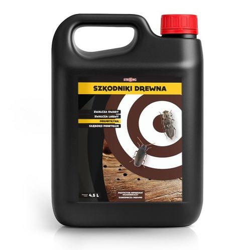 STRONG NA SZKODNIKI DREWNA KORNIKI SPUSZCZELE KOŁATKI PERMETRYNA 4,5L na Arena.pl