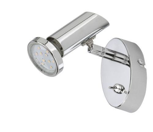 KINKIET - LAMPA ŚCIENNA - LED - GU10 - CHROM - 2000-018 na Arena.pl