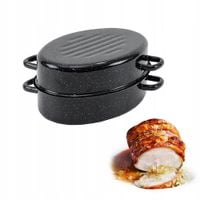 Brytfanna 10l emalia DUŻA gęsiarka indukcja gaz do pieczenia Silesia 38 cm