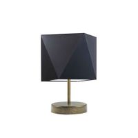 Lampka PASADENA abażur czarny stelaż stare złoto