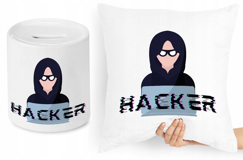 Dla Informatyka Zestaw Poduszka + Skarbonka Z Nadrukiem Ze Zdjęciem zdjęcie 1