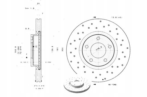 TARCZA HAM PRZOD 300X25 V XTRA BREMBO na Arena.pl