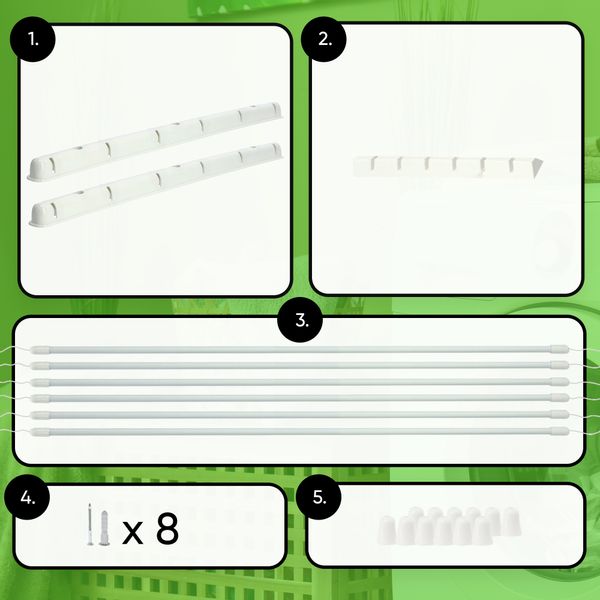 Suszarka Na Pranie Ubrania Sufitowa 6 Prętów 150cm zdjęcie 5