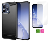 Etui KARBON do OPPO RENO 15F 5G / RENO 15FS 5G case + szkło na ekran 9H