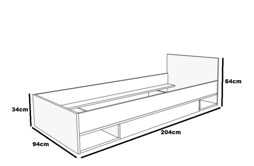 duże łóżko do pokoju nastolatka młodzieżowe dziecięce szuflada ARETTO Y18 na Arena.pl