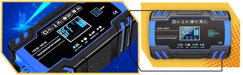Prostownik AUTOMATYCZNY SAMOCHODOWY FUNKCJA NAPRAWY DO AKUMULATORÓW 12V 24V na Arena.pl