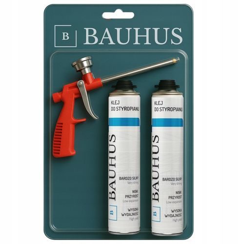 KLEJ do styropianu EPS XPS pianoklej 2szt + PISTOLET do pianokleju ZESTAW na Arena.pl