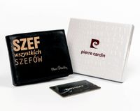 Portfel Pierre Cardin z GRAWEREM czarny prezent dla SZEFA + dużo wzorów
