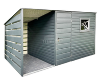 Schowek Domek Ogrodowy 3x2,5m + wiata 1,5m Okno Drzwi Dach spad w tył TS883