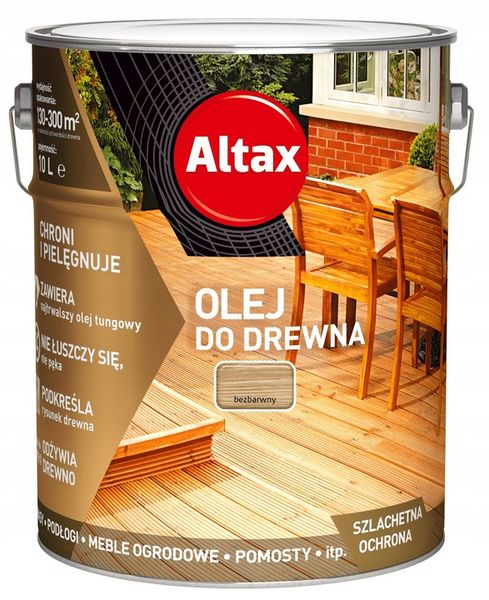 Altax Olej do Drewna Bezbarwny 10L zdjęcie 1