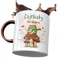 Kubek Bordowy Dla Grabarza Żajebisty Grabarz Z Nadrukiem Ze Zdjęciem