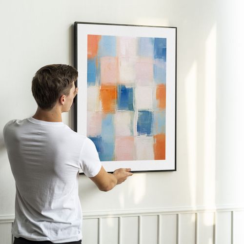 Plakat abstrakcja kolorowe plakaty 40x50 cm w czarnej ramie na Arena.pl