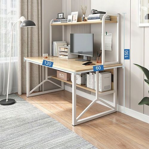 BIURKO KOMPUTEROWE JASNY DĄB LAPTOP STOLIK GAMINGOWE NOWOCZESNE LOFT na Arena.pl