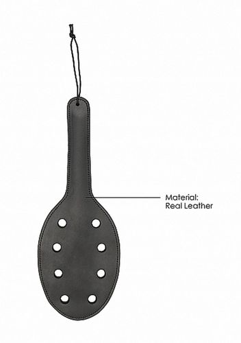 Saddle Leather Paddle With 8 Holes - Black na Arena.pl