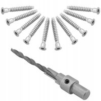 Konfirmaty wkręty do drewna 6,4x50 100sz + wiertło