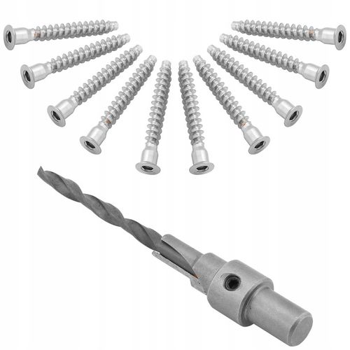 Konfirmaty wkręty do drewna 6,4x50 100sz + wiertło na Arena.pl