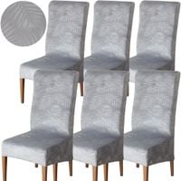 ZESTAW 6 SZT POKROWIEC NA KRZESŁO WELUR WYDŁUŻONY