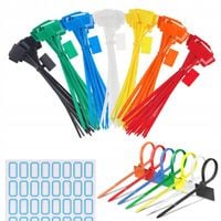 Etykiety kablowe Kolorowe opaski nylonowe 100 szt