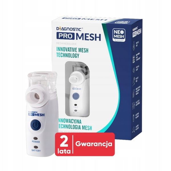 Inhalator nebulizator przenośny DIAGNOSTIC PRO MESH + gratis zdjęcie 3