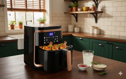 FRYTKOWNICA BEZTŁUSZCZOWA XXL AIR FRYER 7 L FRYTOWNICA 1900W LCD KOSZ na Arena.pl