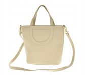 Laura Biaggi - torebka shopper skóra naturalna beżowy TS 66-6360