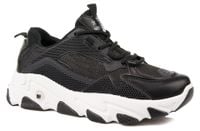 Sportowe sneakersy na grubej podeszwie czarne Rozmiar obuwia - 39